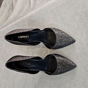 Express glitter heels